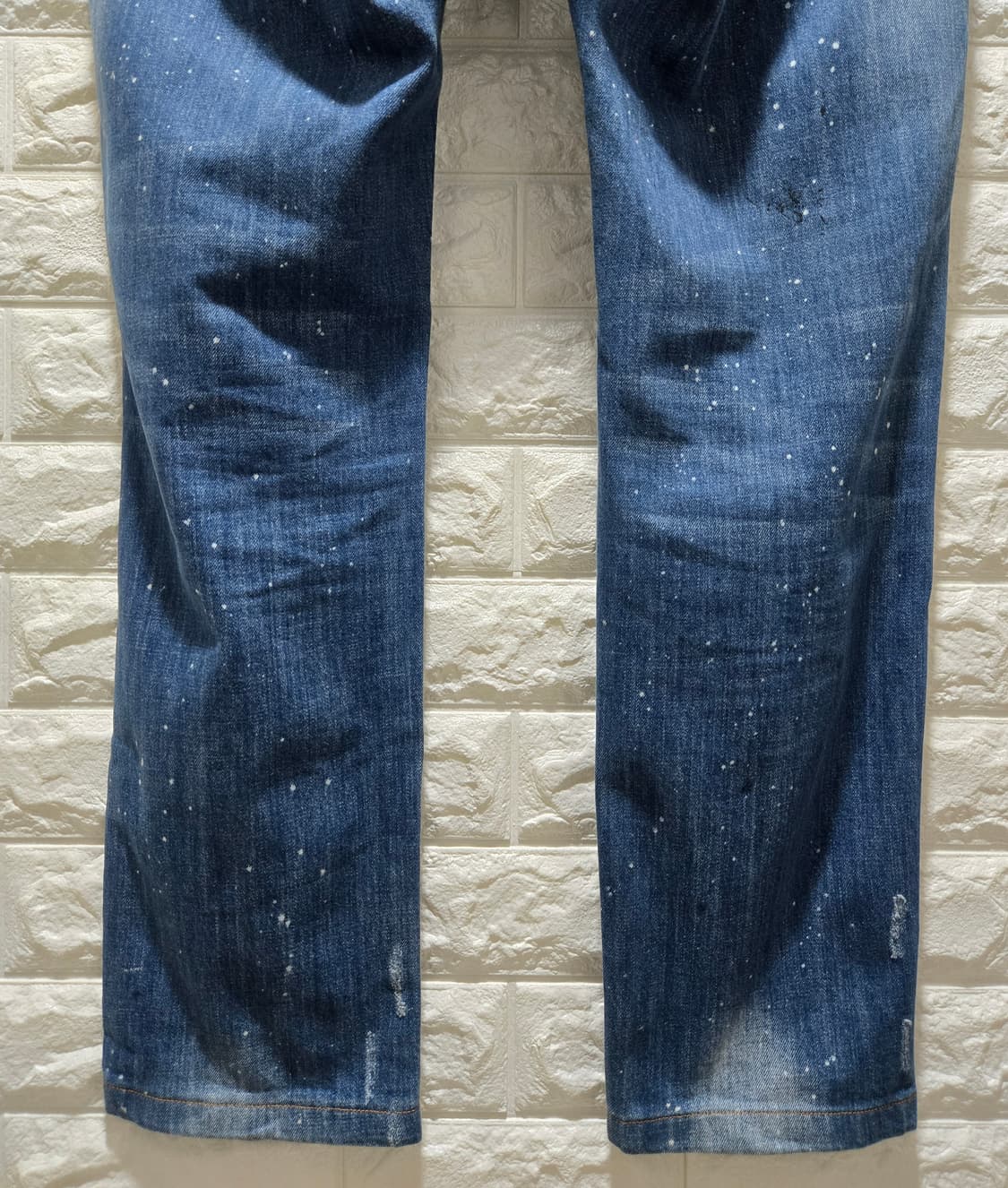 디스퀘어드2 페인팅 패치 슬림핏 데님팬츠 청바지 35~36 상품이미지9