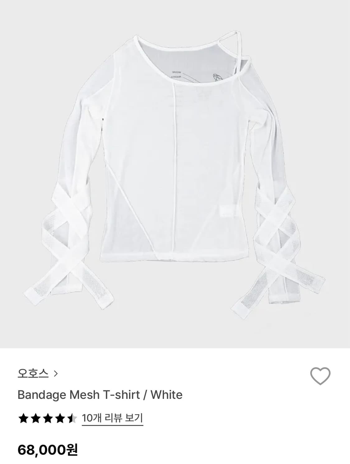 Bandage Mesh T-shirt / 매쉬 티셔츠 상품이미지1
