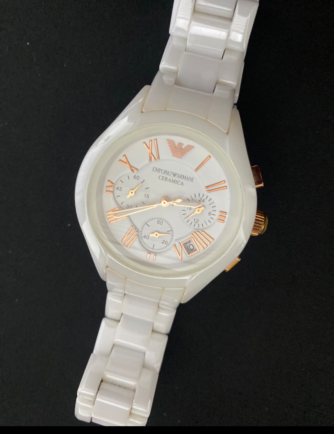 정품 로즈골드 엠포리오 아르마니 세라믹 쿼츠시계(남녀공용) 상품이미지2