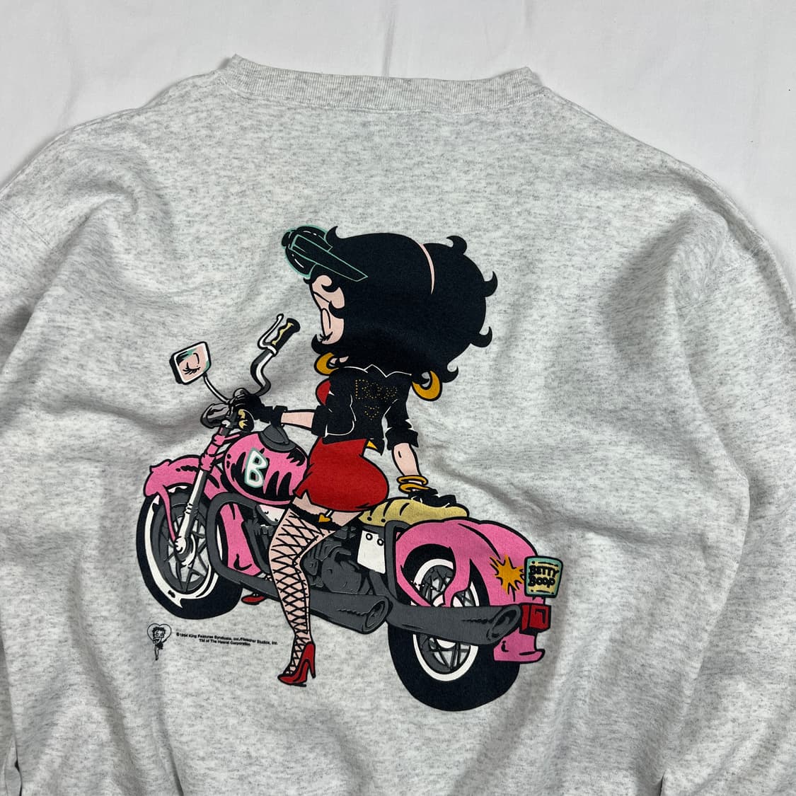 90‘s 94년도 베티붑 betty boop 카툰 로고 맨투맨 상품이미지6