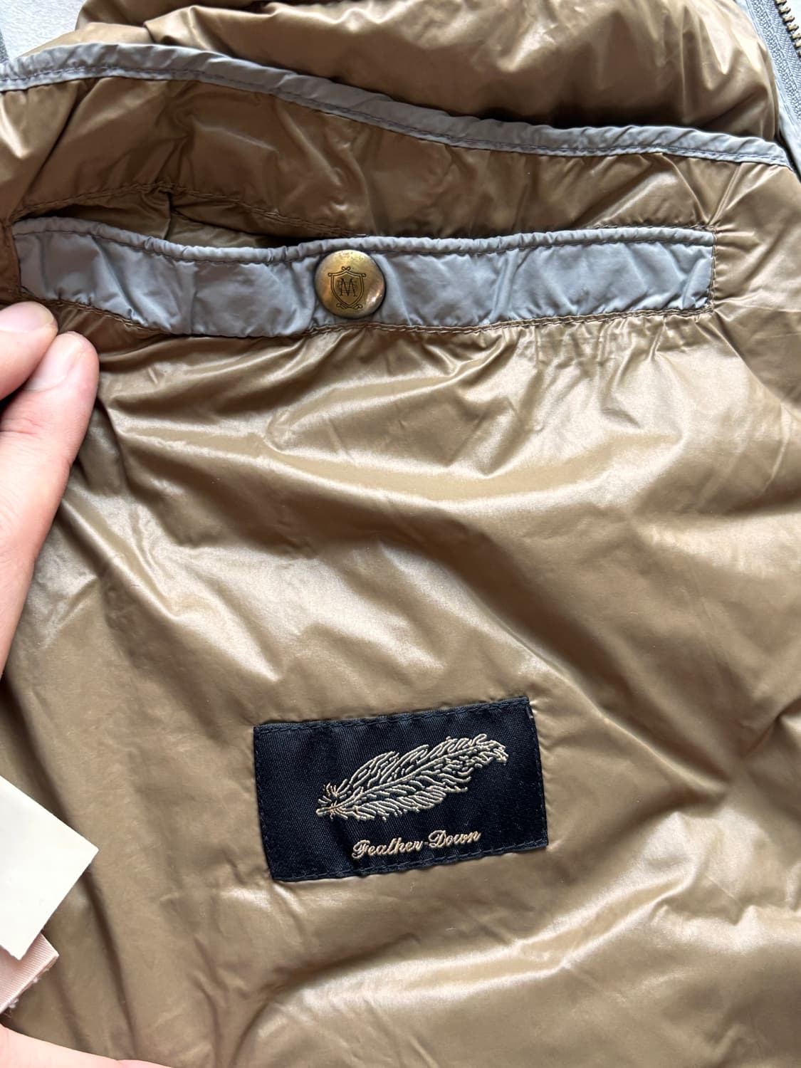 마시모두띠 다운 베스트 그레이 M 덕다운 90/10 상품이미지5