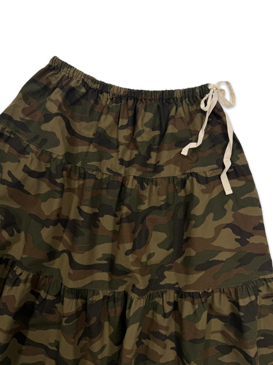 빈티지 밀리터리 프릴 미디 스커트 상품이미지3