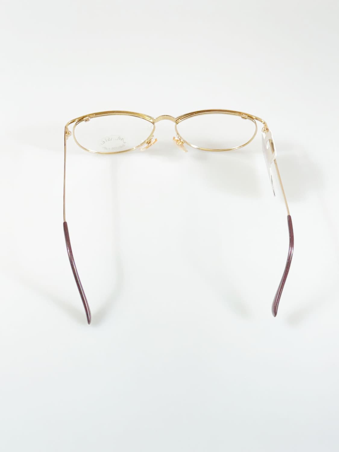 90s 영국제 LAN CASTER 골드 오벌 프레임 빈티지 안경 상품이미지5