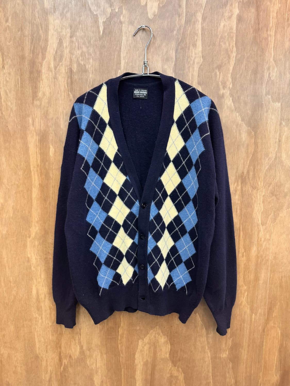 브룩스 브라더스 아가일 울 가디건 상품이미지1