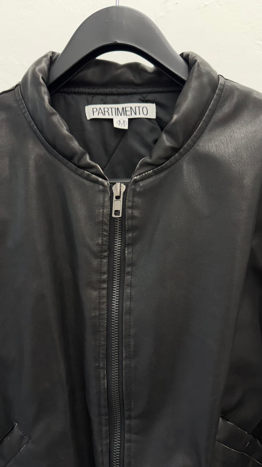 파르티멘토 3M 신슐레이트 VTG 워시드 레더 MA-1 블루종 블랙 상품이미지5