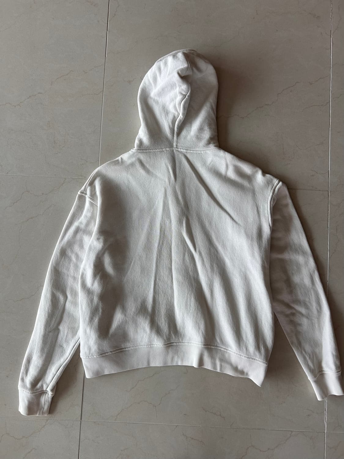 알렉사청 반집업 코튼 후드티 화이트 S 상품이미지2