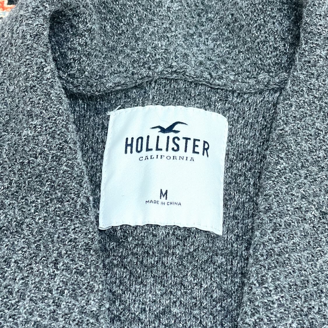 홀리스터 차콜 그레이 코튼 숄카라 니트 가디건 남성M 상품이미지5
