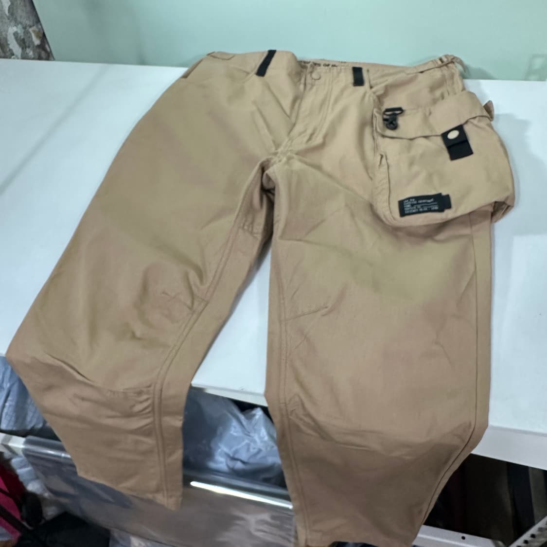 XL 뉴에라 베이지 레귤러핏 코튼 카고 유틸리티팬츠 상품이미지4