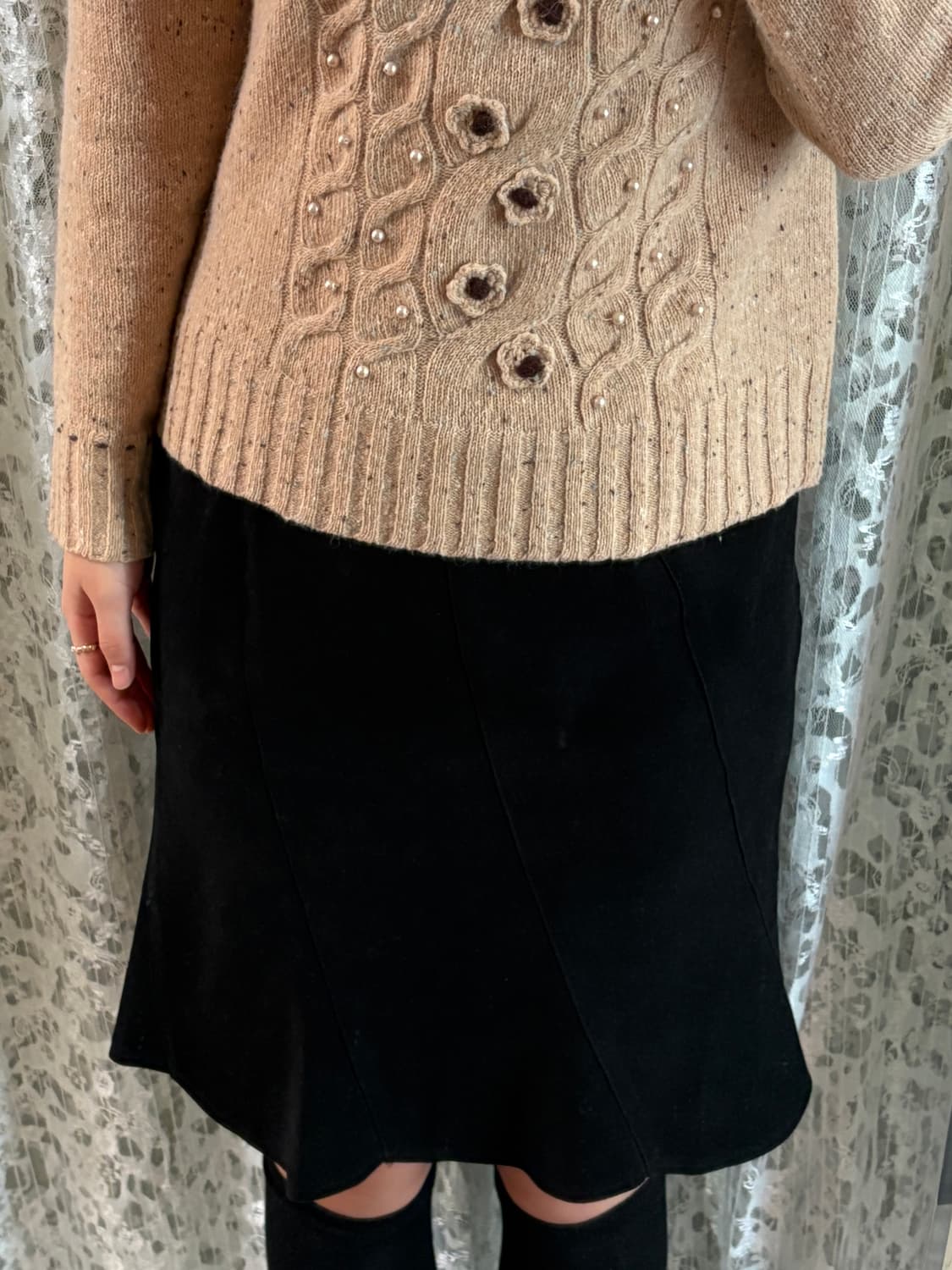 Black 스웨이드 스커트 상품이미지2