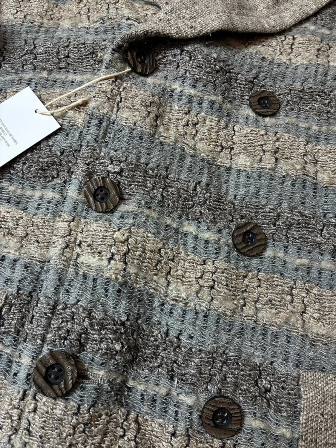 테테옴므 00's 울 혼방 부클레사 더블 코트 PN8036 상품이미지5