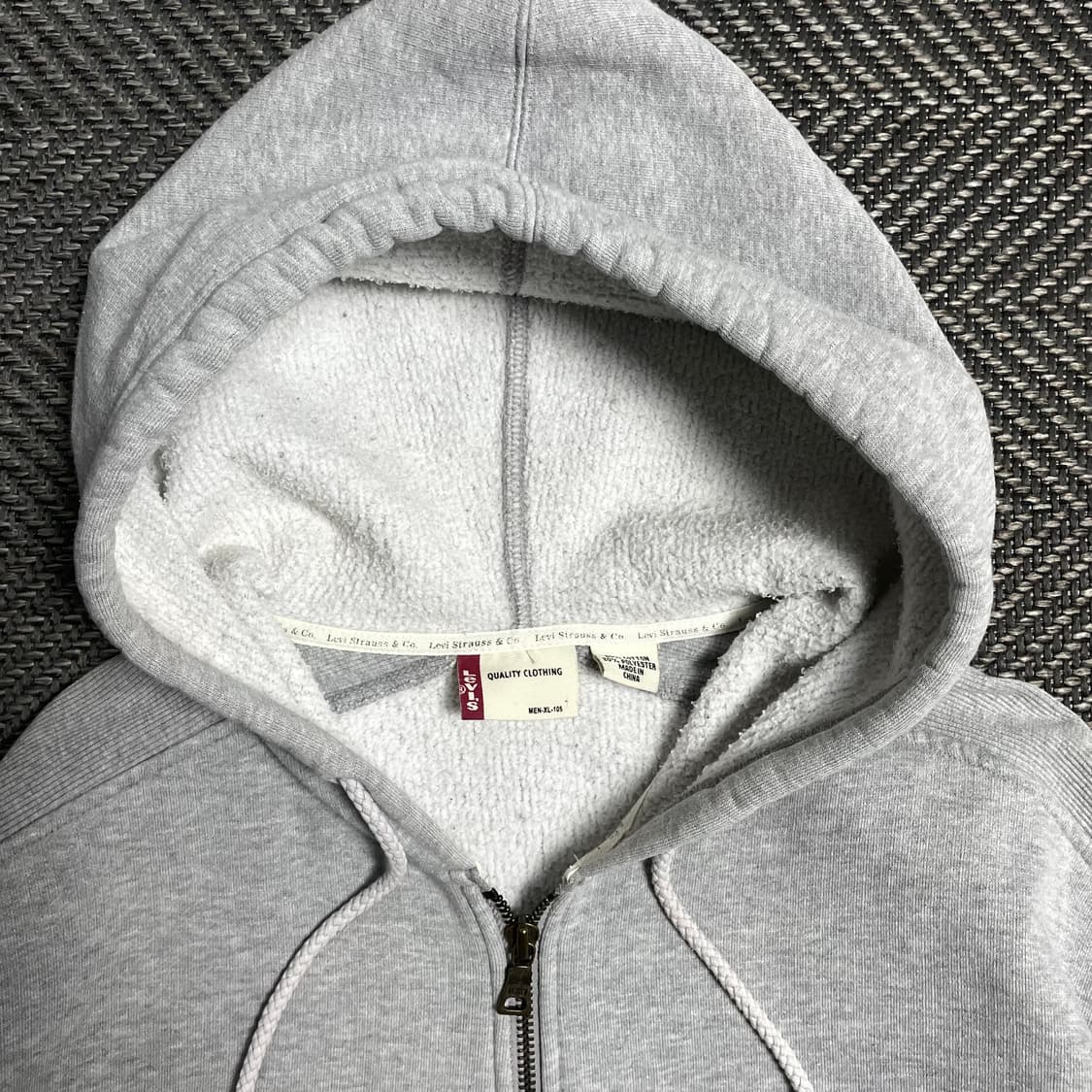 리바이스 빈티지 스펠아웃 자수 후드집업 그레이o 5329 상품이미지4