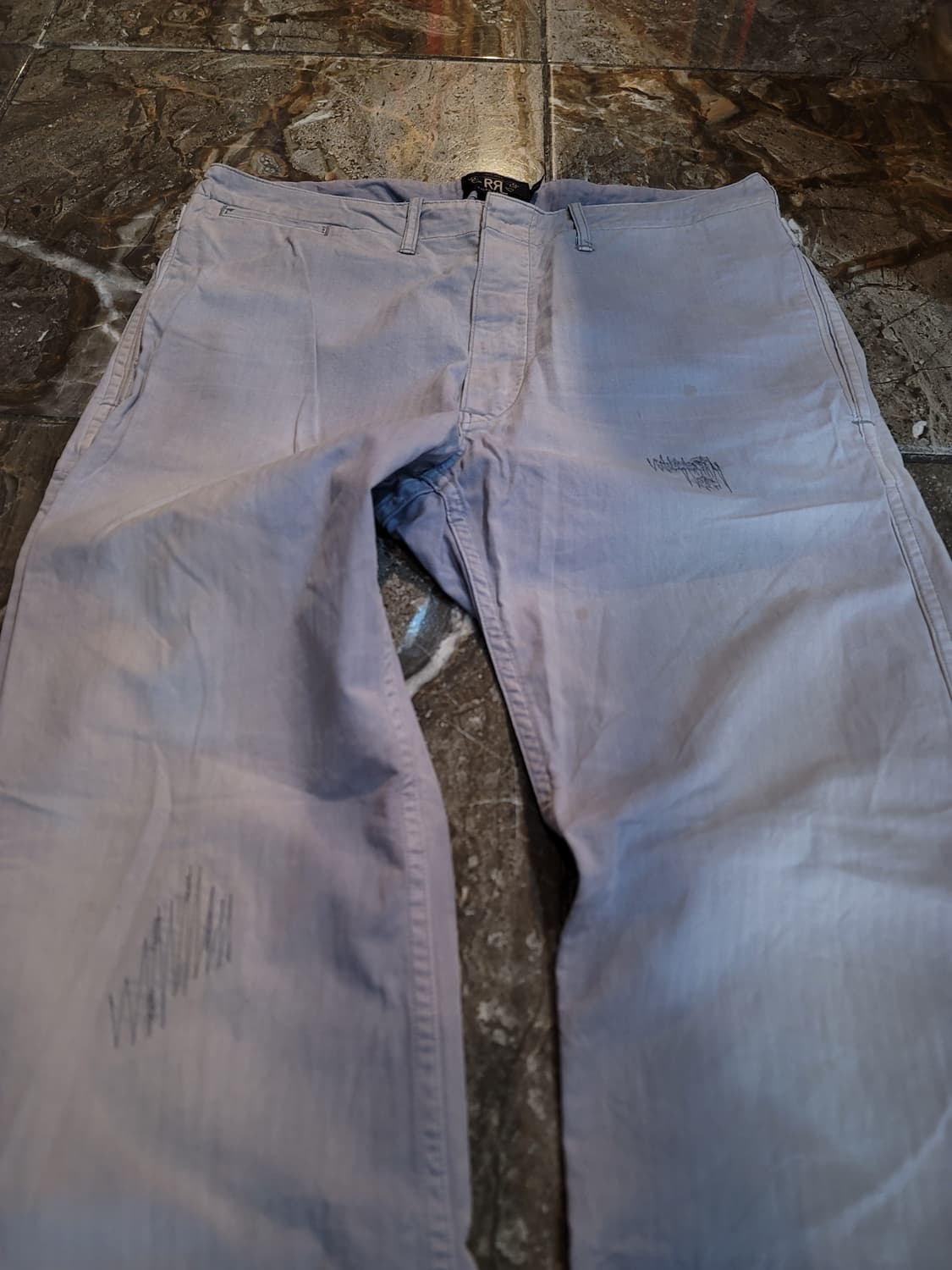 더블알엘 헤링본 리페어 워싱 워크팬츠  상품이미지2