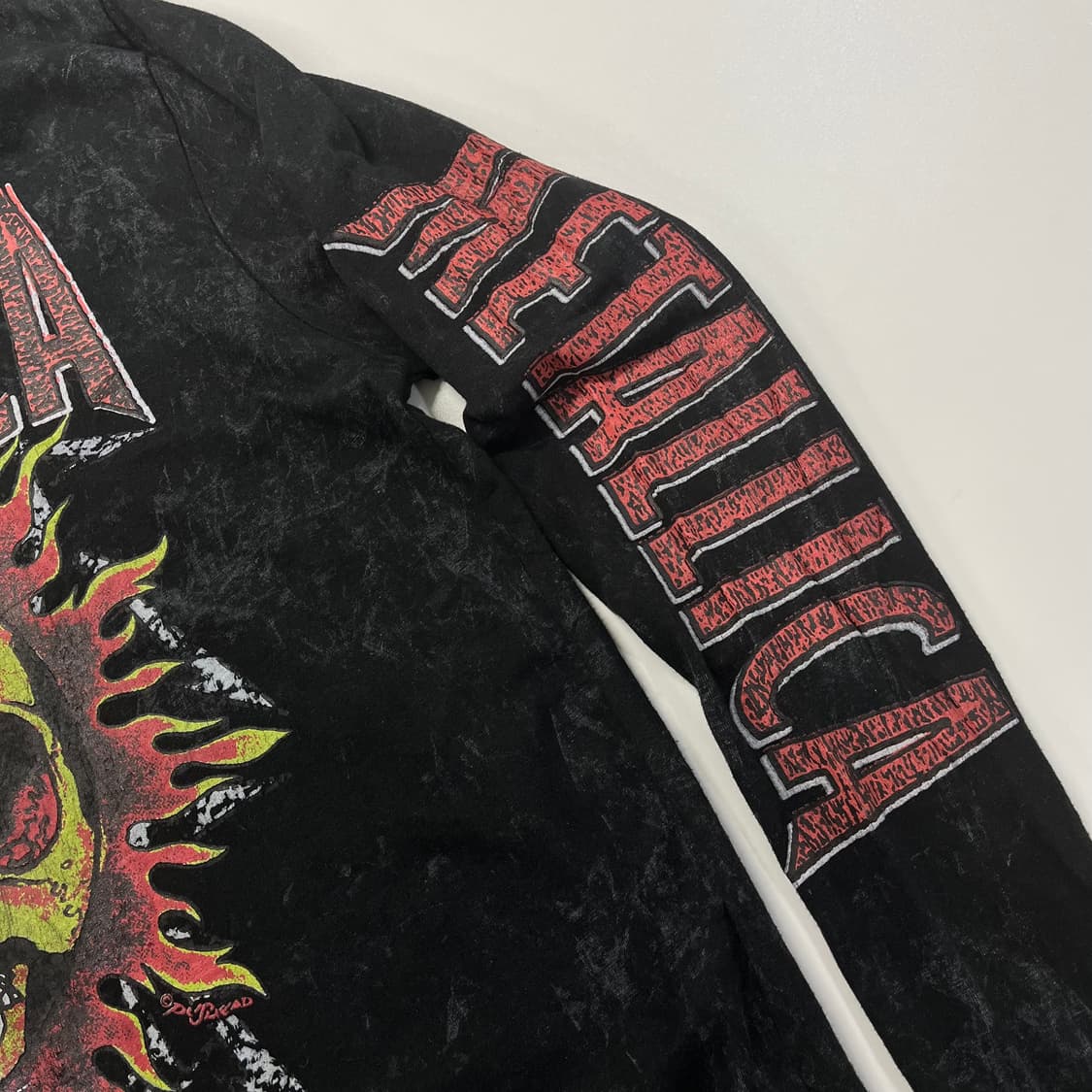 [XL] 메탈리카 스톤워싱 스컬 롱슬리브 긴팔티 빈티지 티셔츠 상품이미지4