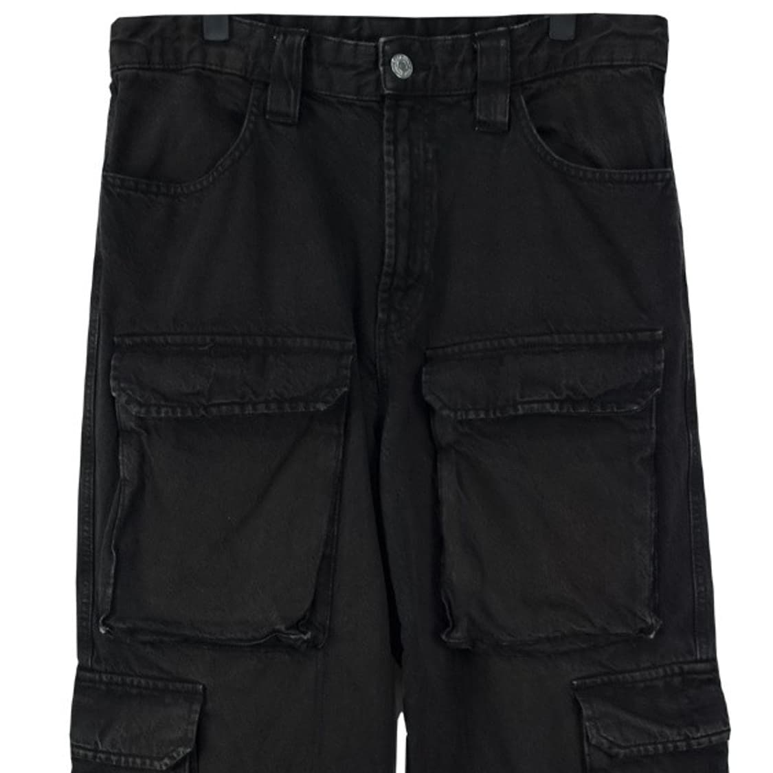 [자라] 멀티 포켓 와이드 블랙 데님 카고 팬츠 M18913 상품이미지4