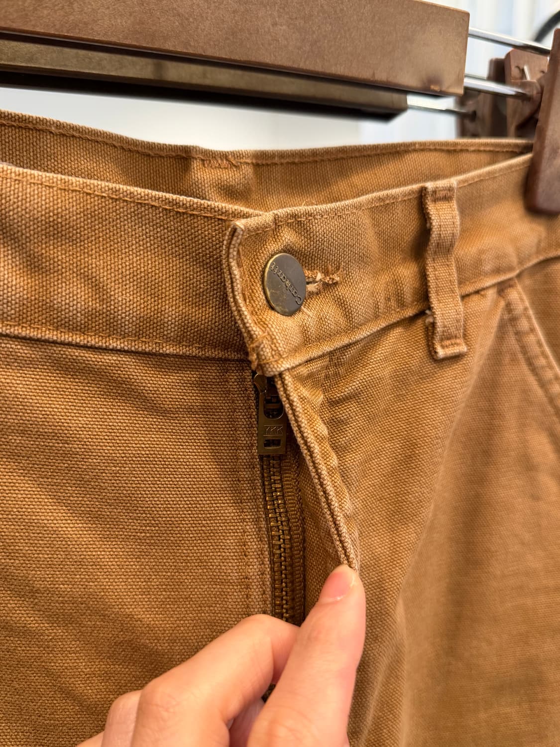 Carhartt 덕 캔버스 싱글니 플란넬 카펜터 워크 팬츠 (31) 상품이미지3