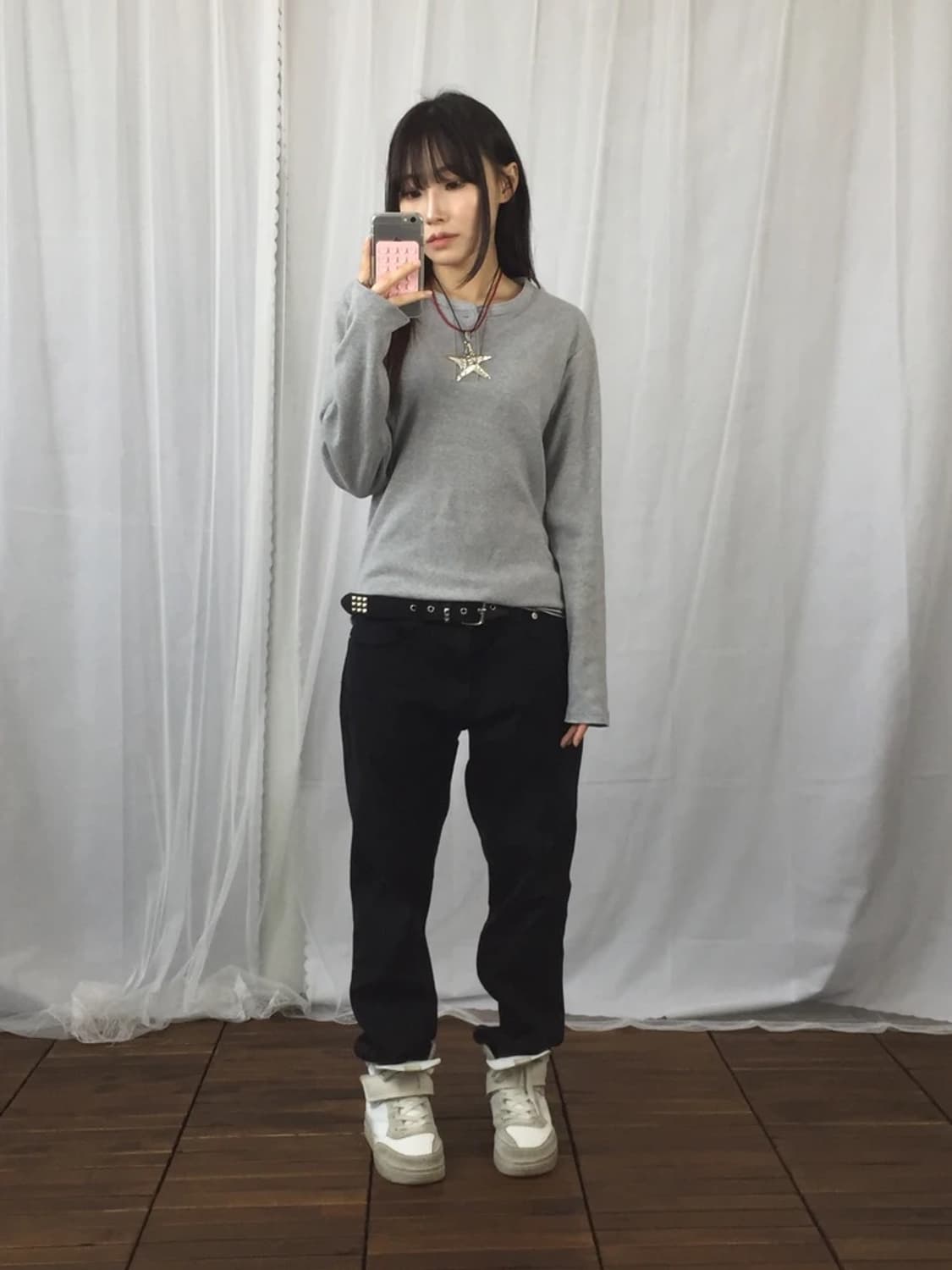 AVIREX U.S.A. Gray Henley Shirt 상품이미지2