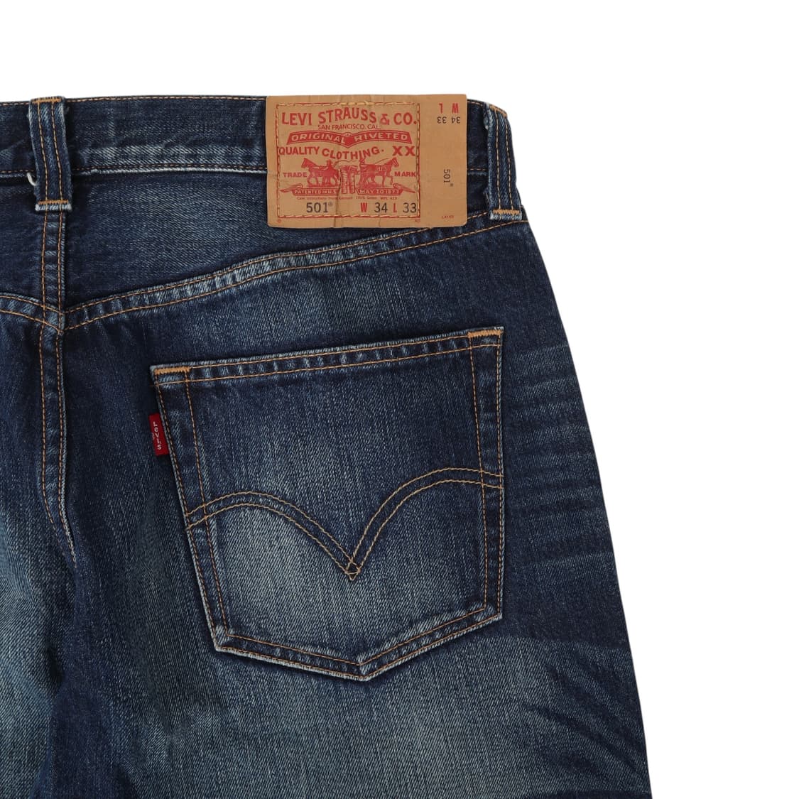 리바이스 501 스트레이트 레그 버튼플라이 워싱진 데님팬츠 상품이미지3