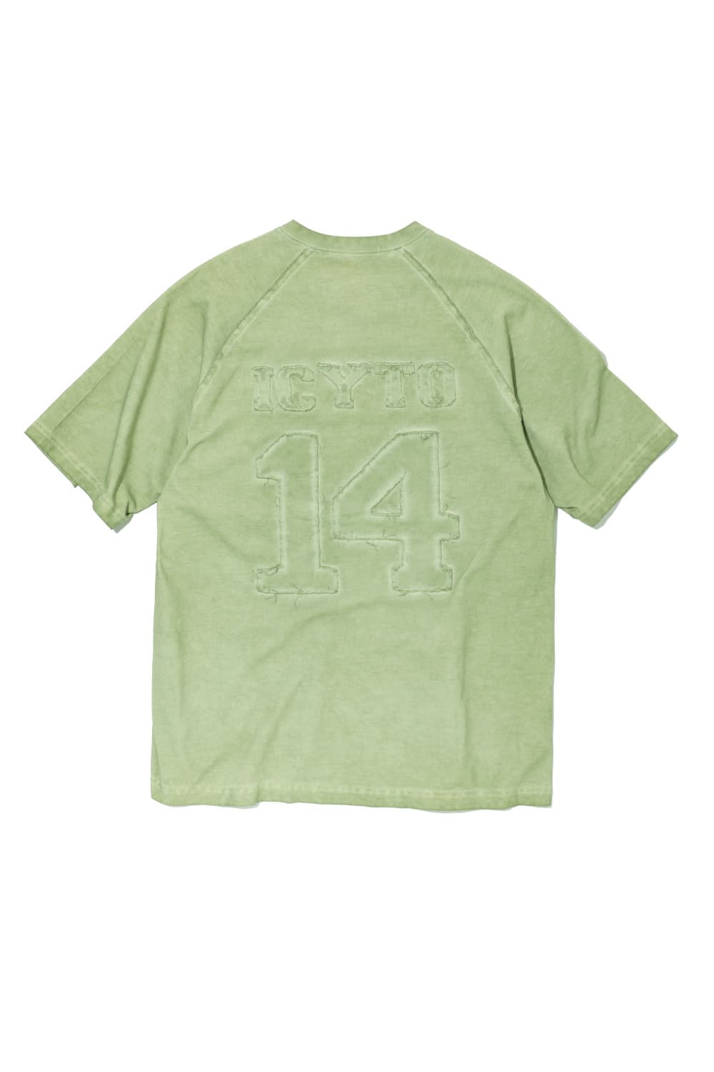 Icyto raw edged cut t-shirt light green 상품이미지4