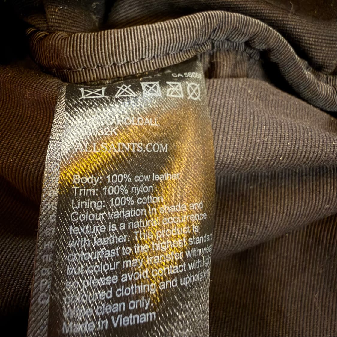 올세인츠 카우레더 플라이트 보스턴백 상품이미지5