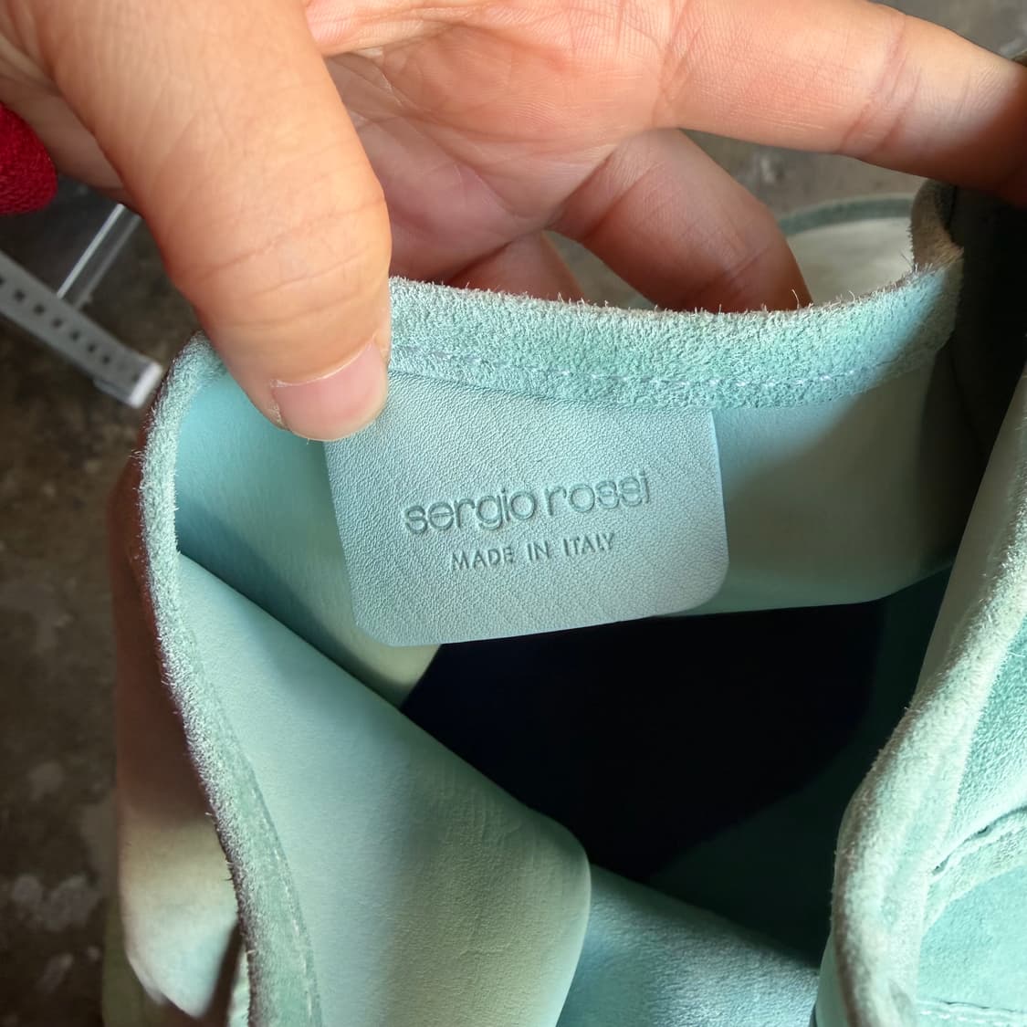 세르지오 로지 티파니 블루 스웨이드 숄더백 상품이미지7