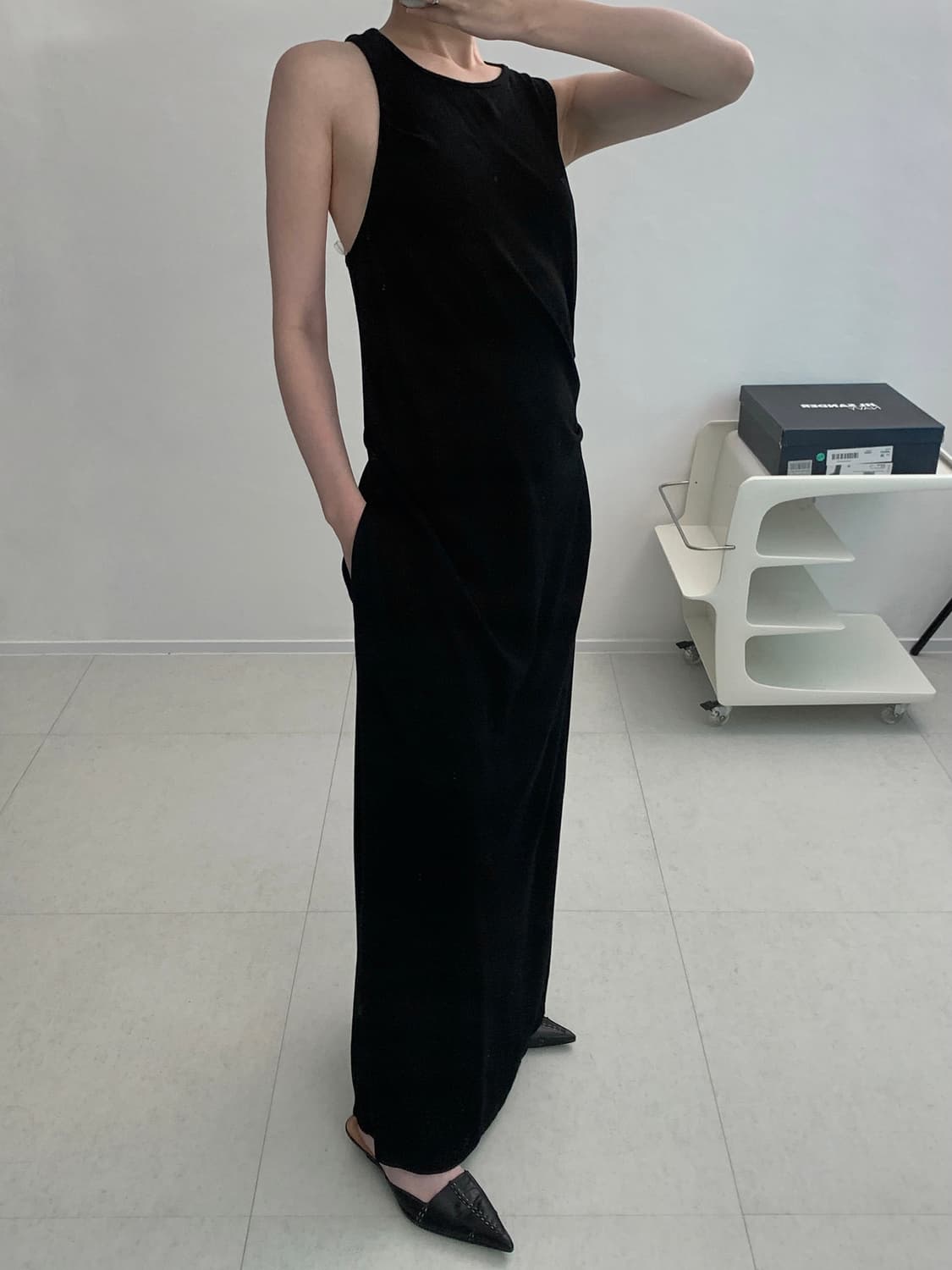 Knotted Draped Maxi Dress 상품이미지3
