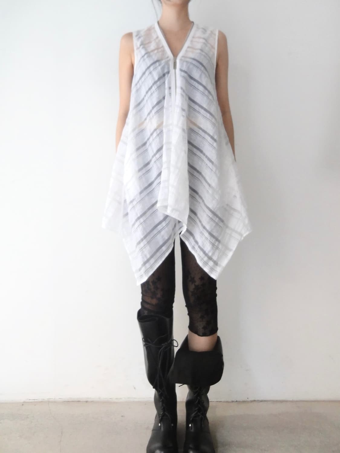 DEMOO PARKCHOONMOO zip detail sheer vest 상품이미지7