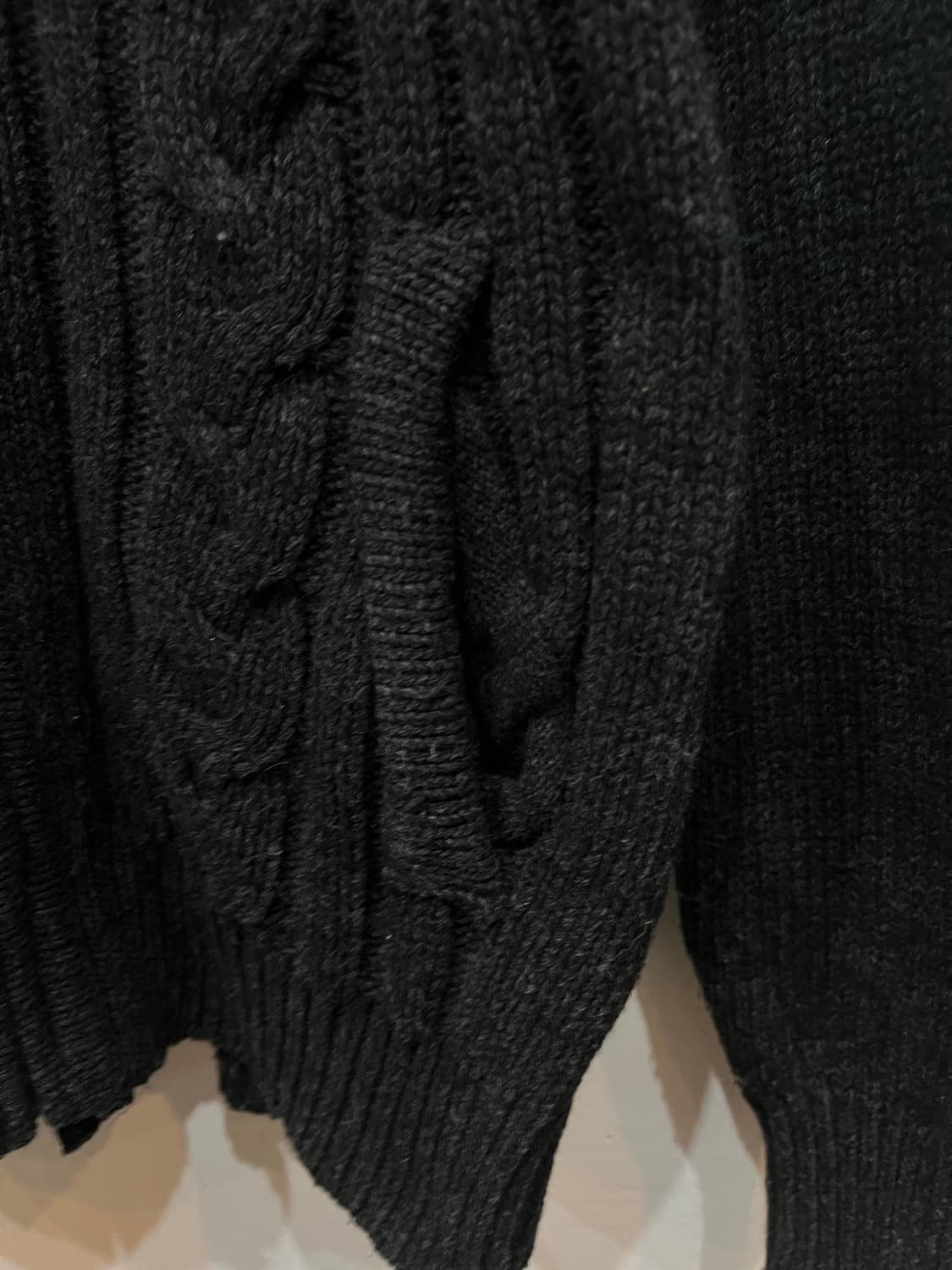 DRESS 케이블 울 니트 후드집업  상품이미지6