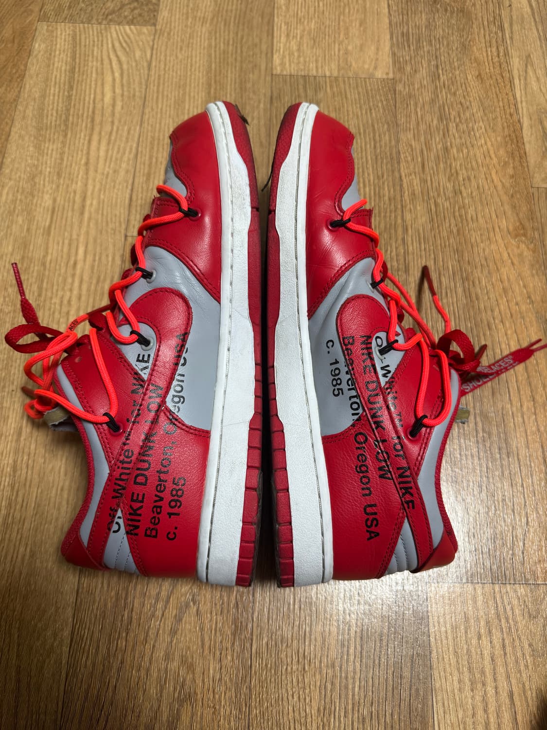 [290]나이키x오프화이트 덩크로우 유니버시티레드 상품이미지4