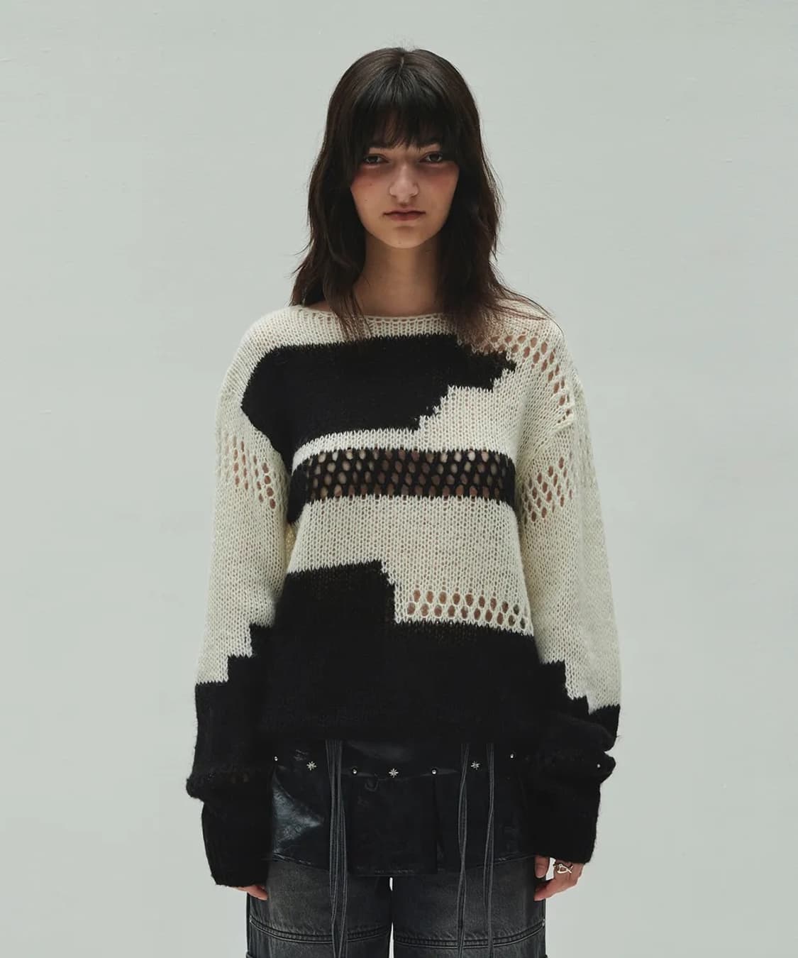 다이애그널 loose color mix knit 상품이미지1