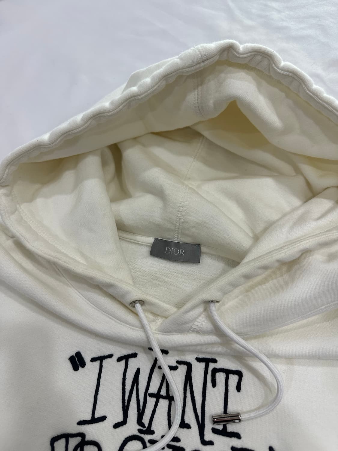 [XL] 디올 x 숀 스투시 남성 월드위드 후드 티셔츠 상품이미지5