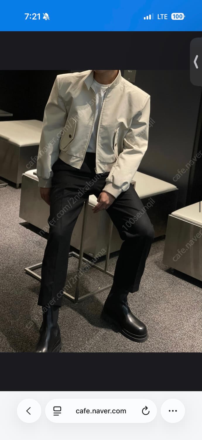 듀드나인 / 퓨에르옴므 본딩 크롭 헤딩턴 자켓 상품이미지4