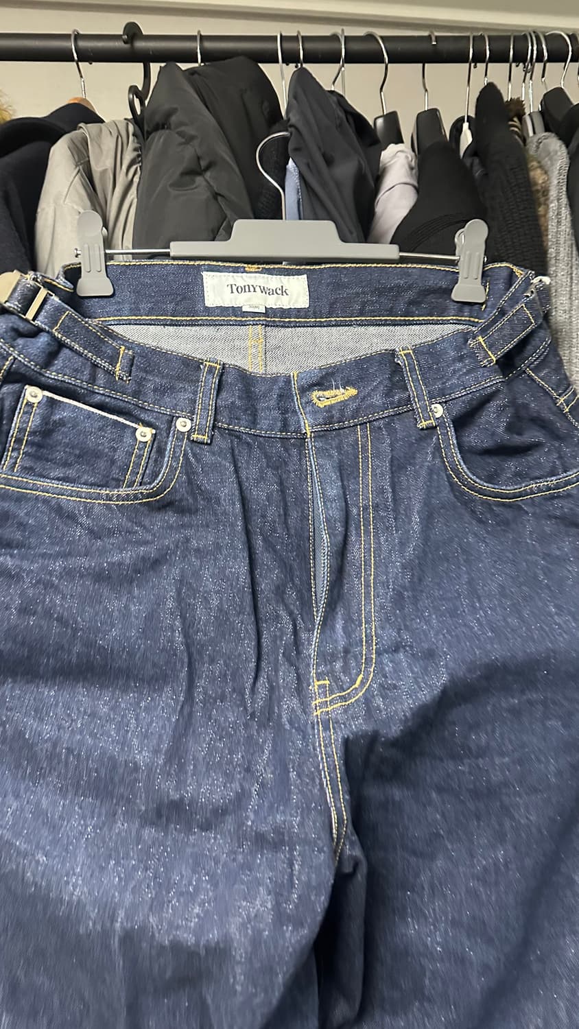 토니웩 와이드 레그 셀비지 데님 진 30 m 상품이미지3