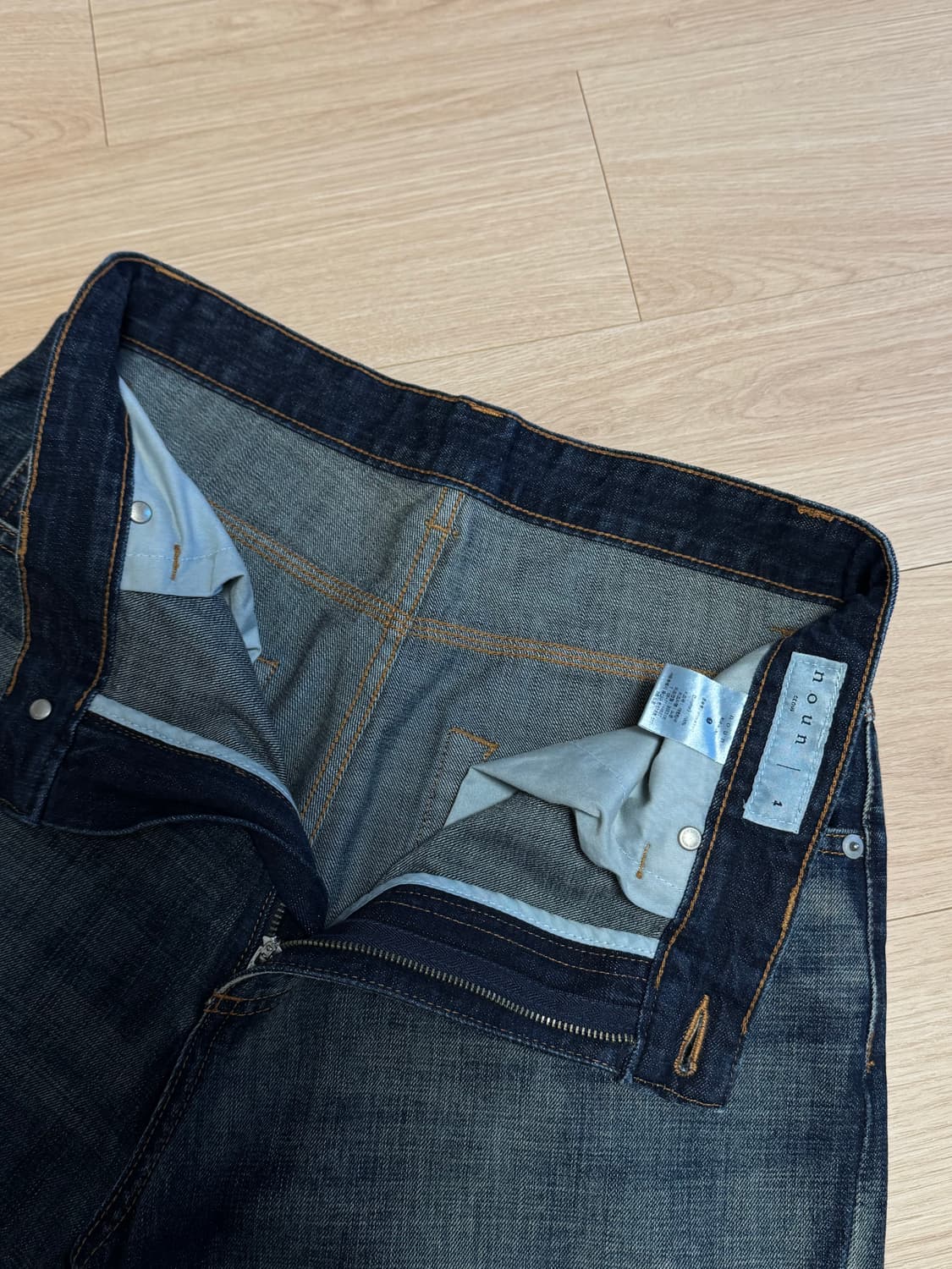 노운 커브드 데님팬츠 1 상품이미지4