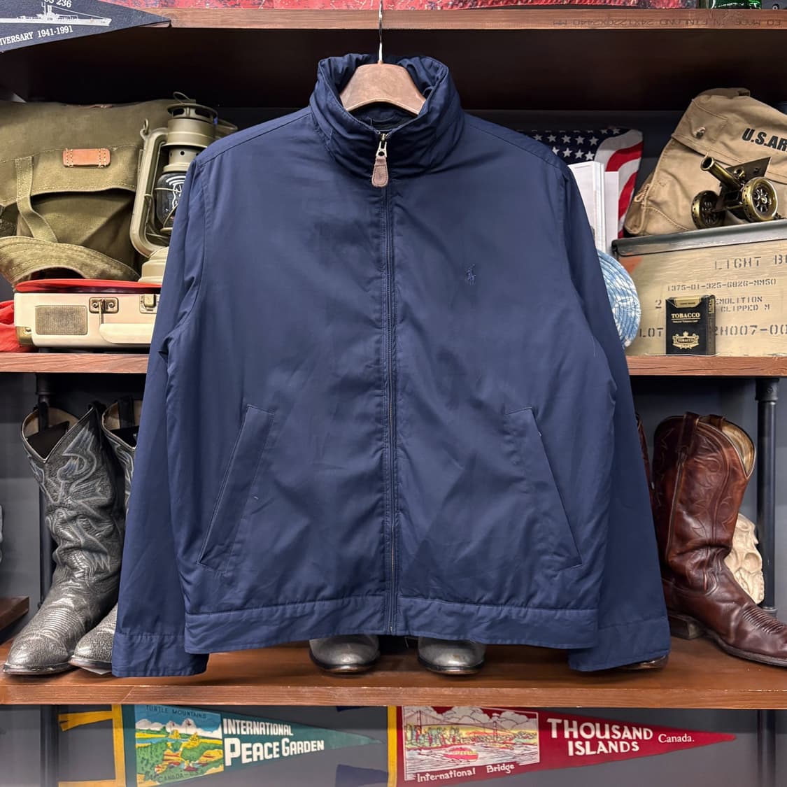 폴로 랄프로렌 페리 자켓 플리스 라이닝 후드내장 블루종 스윙탑 N72 상품이미지1