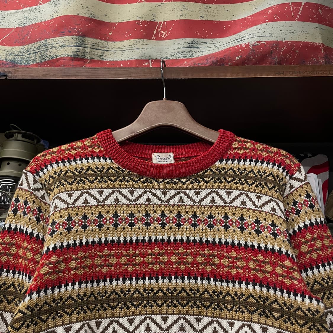 빈티지 페어 아일 패턴 노르딕 울 니트 스웨터 상품이미지3