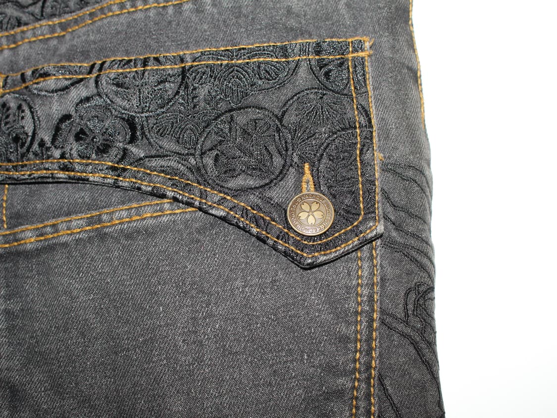 화조풍월 용 자수 블랙데님팬츠 36 상품이미지10