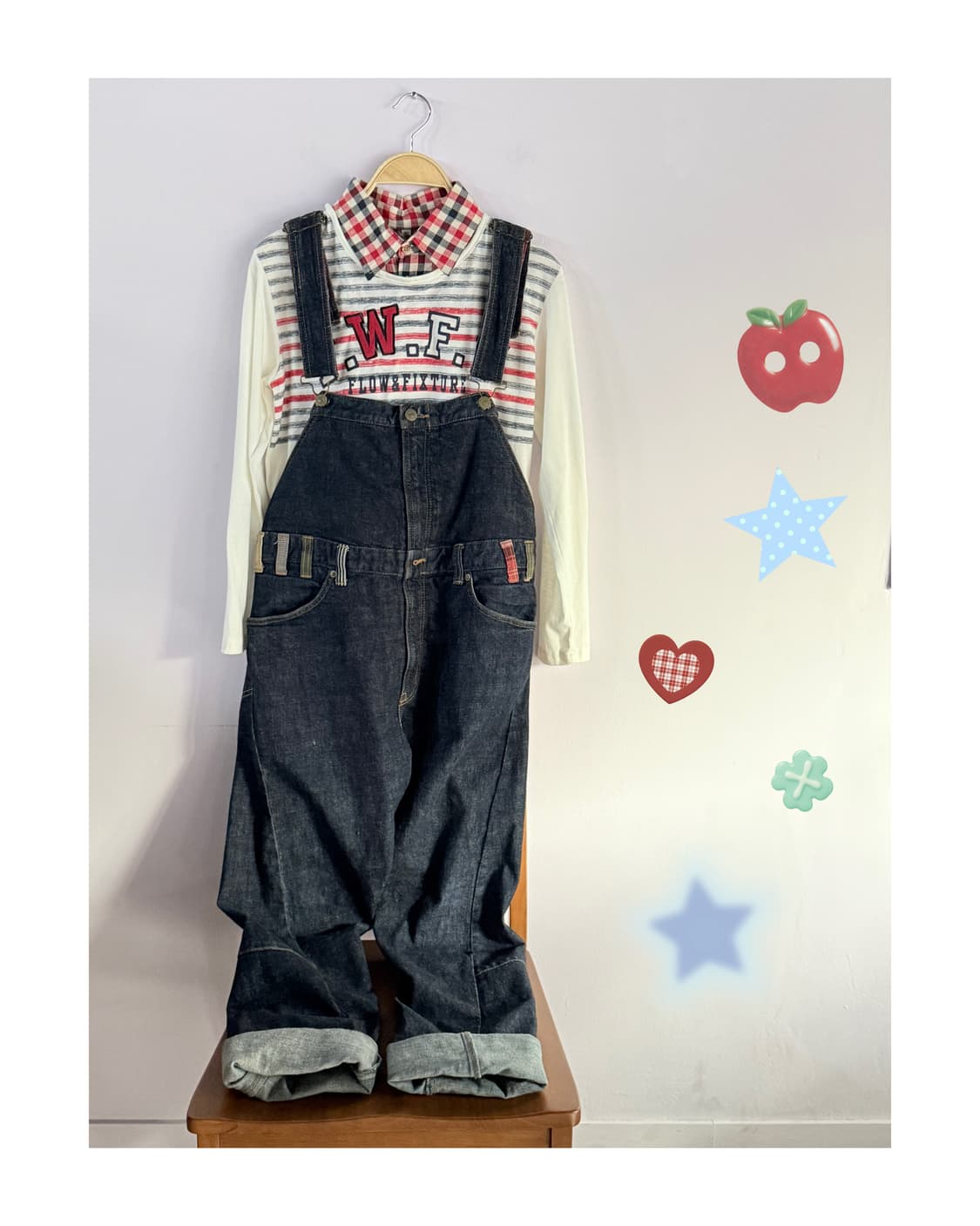 레드 포인트 멜빵바지🍒 상품이미지1