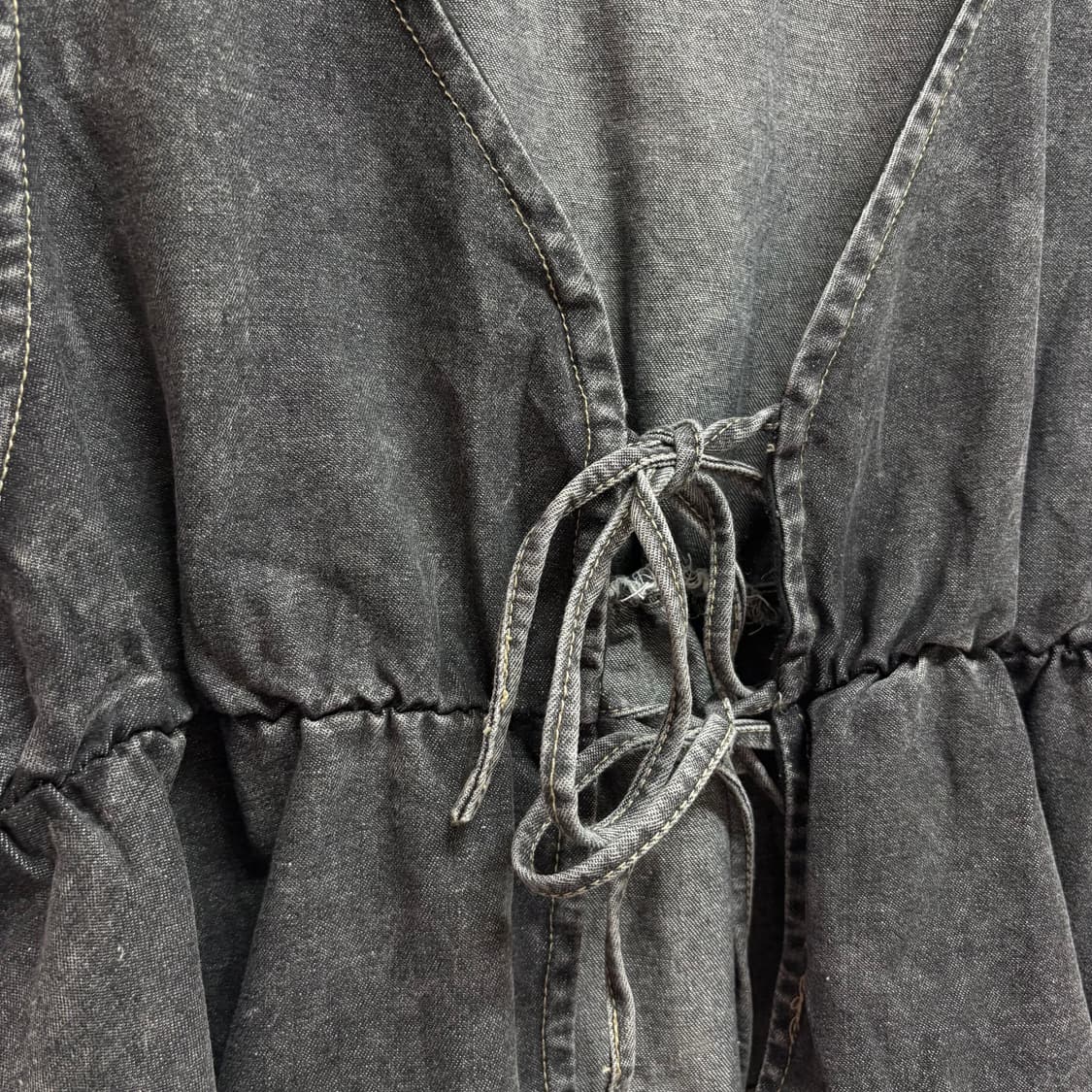 Helm 그레이 코튼 리본 베스트 M JPN 상품이미지3