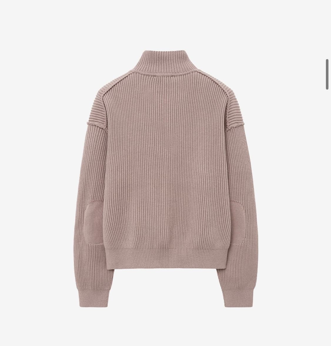 (L) 인사일런스 오버핏 니트 집업 DUSTY PINK 판매 상품이미지2