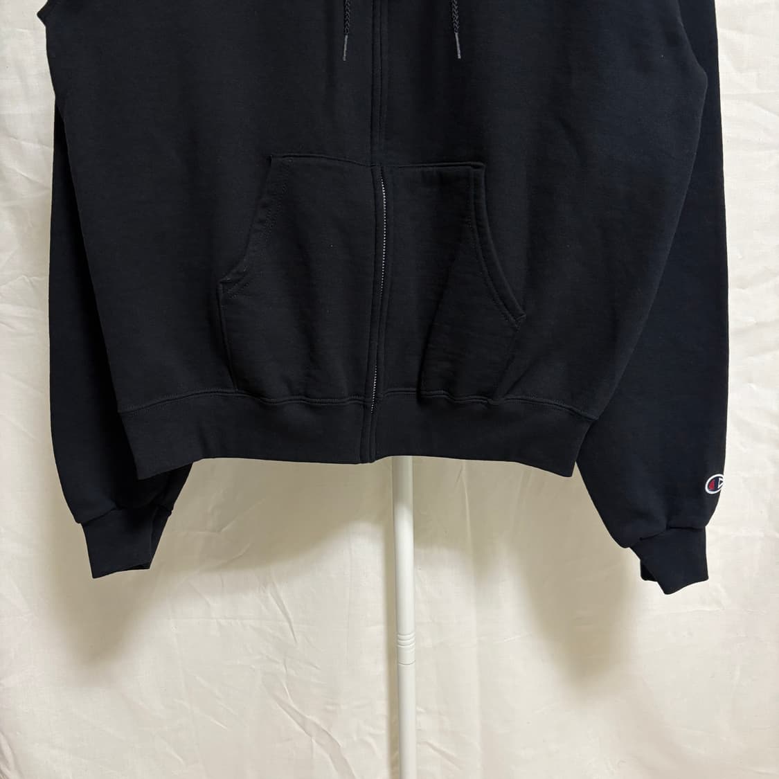 챔피온 로고 후드집업 / 블랙, M 상품이미지3