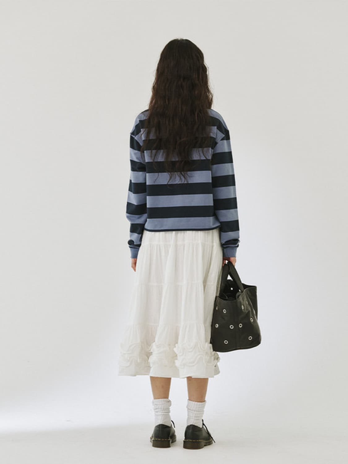 플리즈프로젝트 미들 프릴 스커트 화이트 상품이미지4