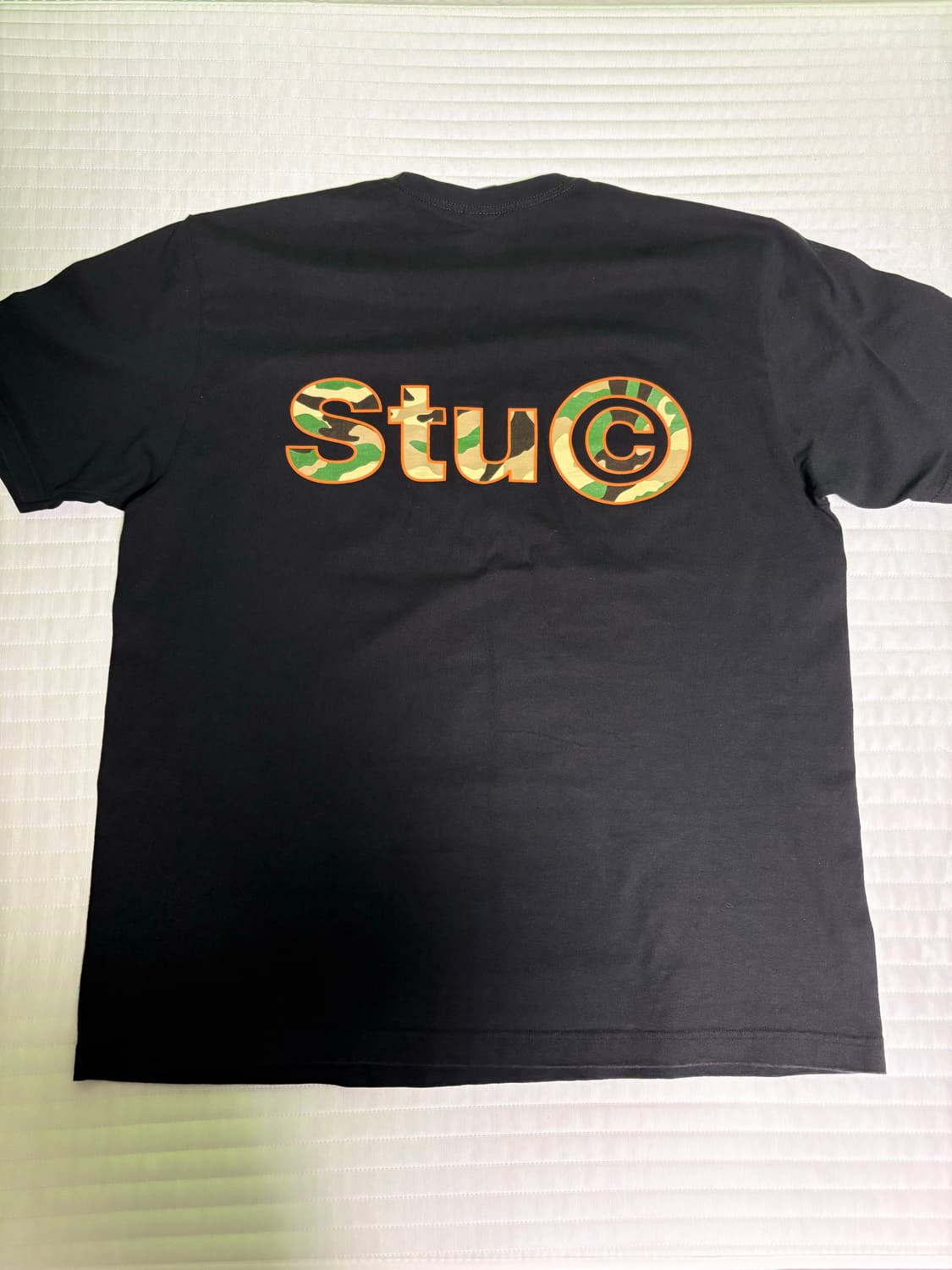 스투시 Stu C. 카모 티셔츠 블랙L 상품이미지5