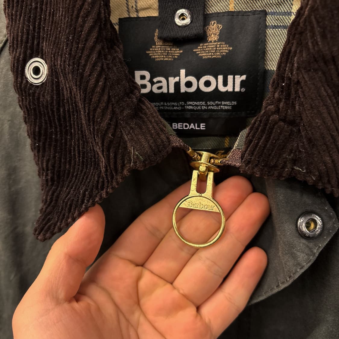 신형라벨 바버 오리지널 타탄체크 라이닝 비데일 코튼 왁스자켓 N937 상품이미지8