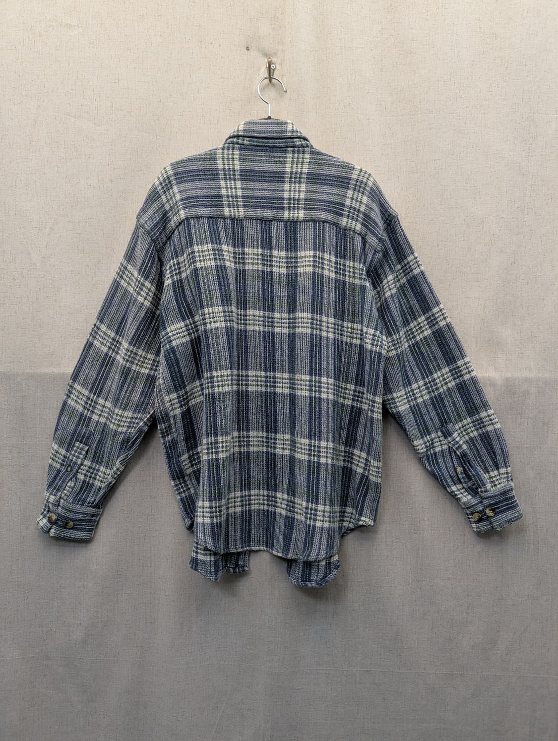 Jordache 체크 남방 셔츠 블루 M 상품이미지2
