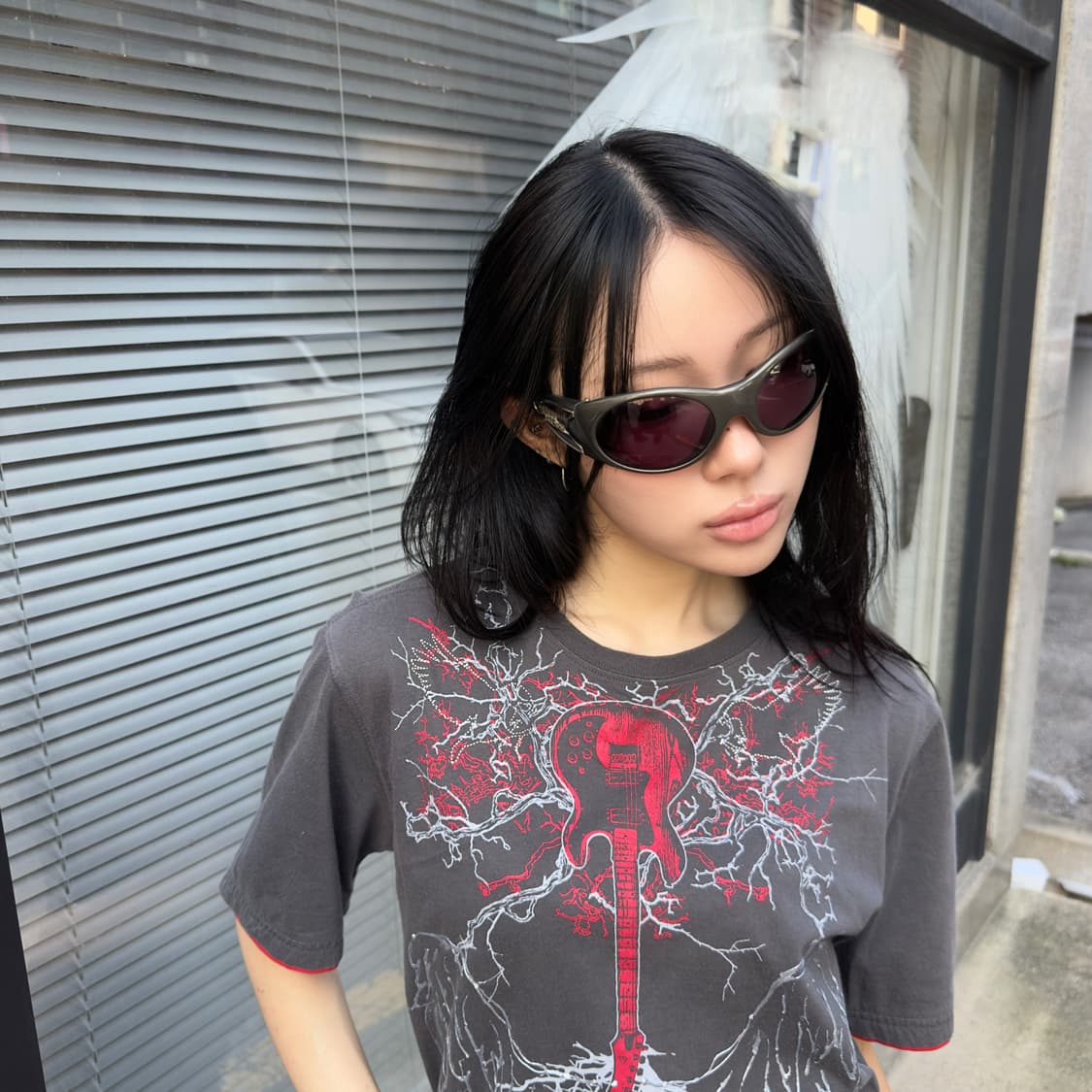 00s Y2K 할리데이비슨 라지 선글라스 상품이미지2