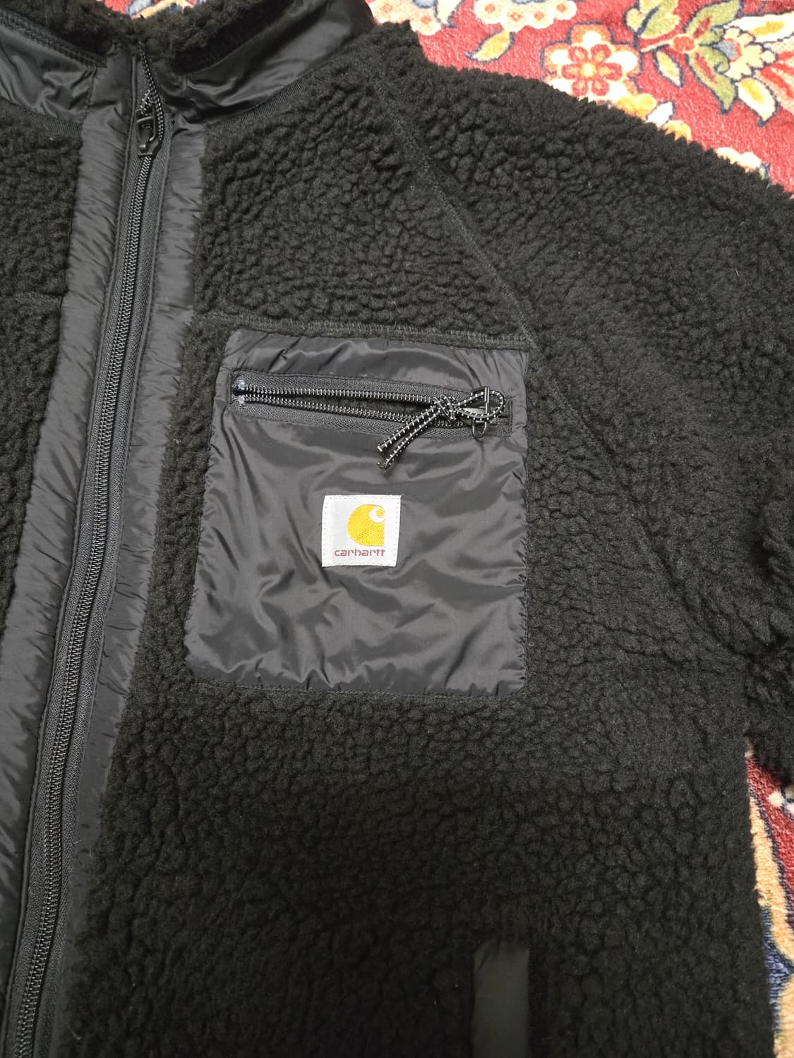 칼하트 프린티스 라이너 헤비 플리스 자켓 M - 블랙 상품이미지3