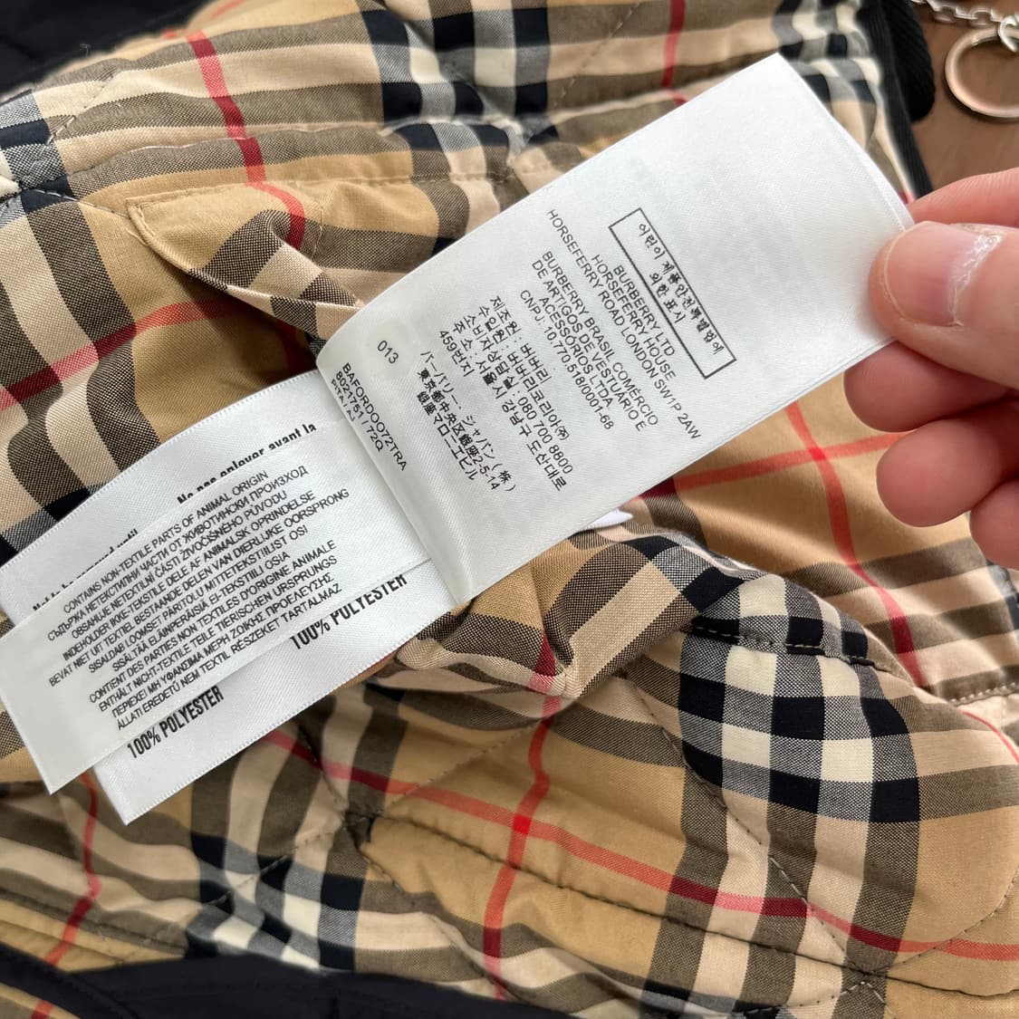 버버리 신형 남성 퀼팅점퍼 L 상품이미지10
