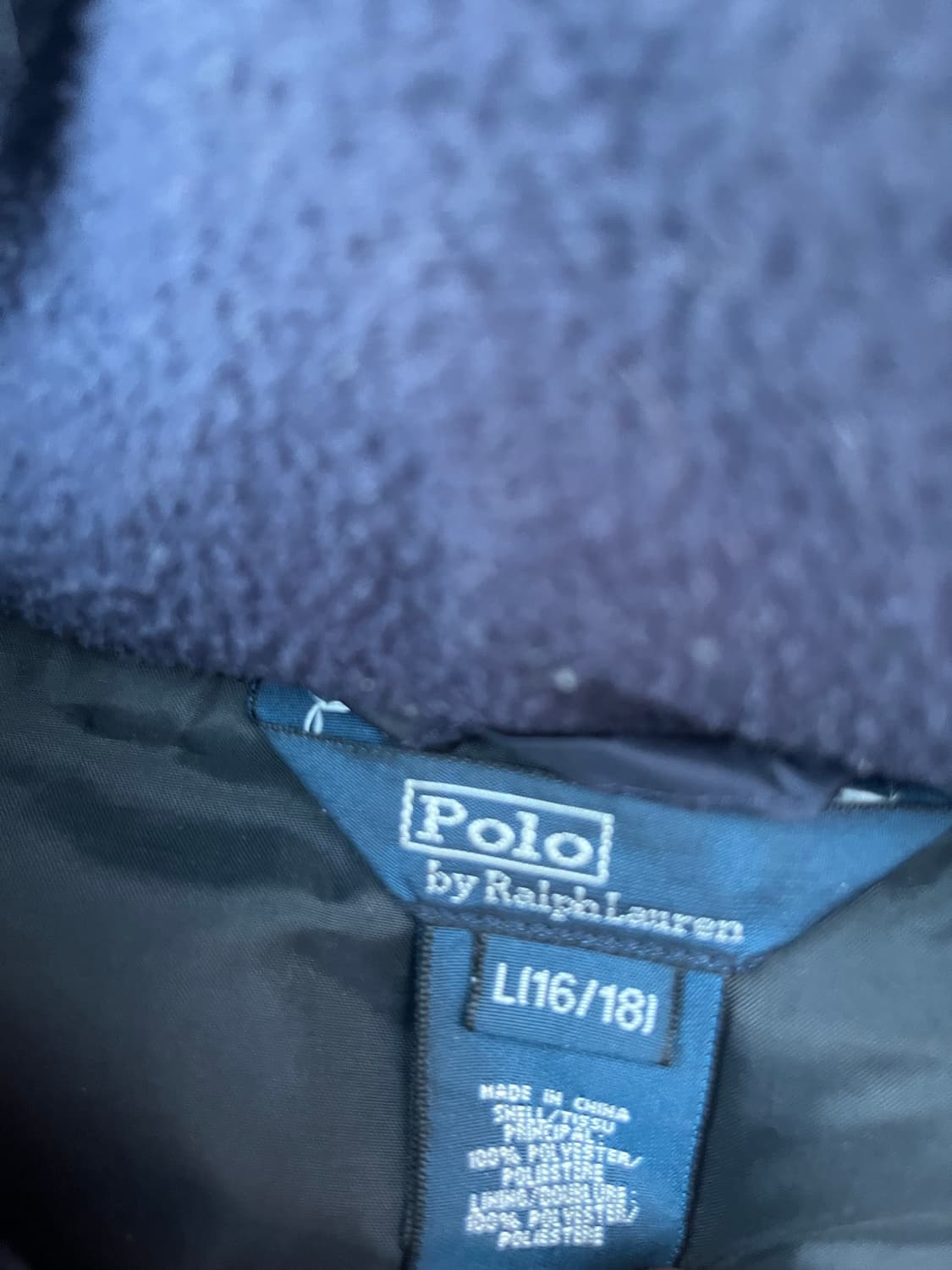 폴로 랄프로렌 레드포니 네이비 덕다운 후드패딩(l) 상품이미지3