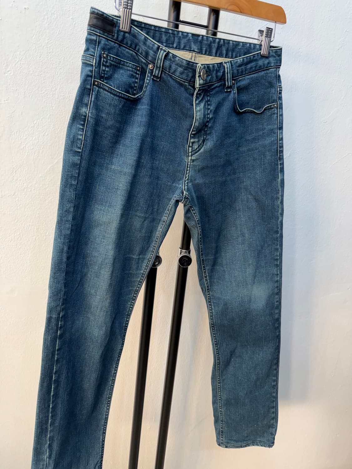 정품) 솔리드옴므 가죽패치 로고 청바지 76(30) 상품이미지2