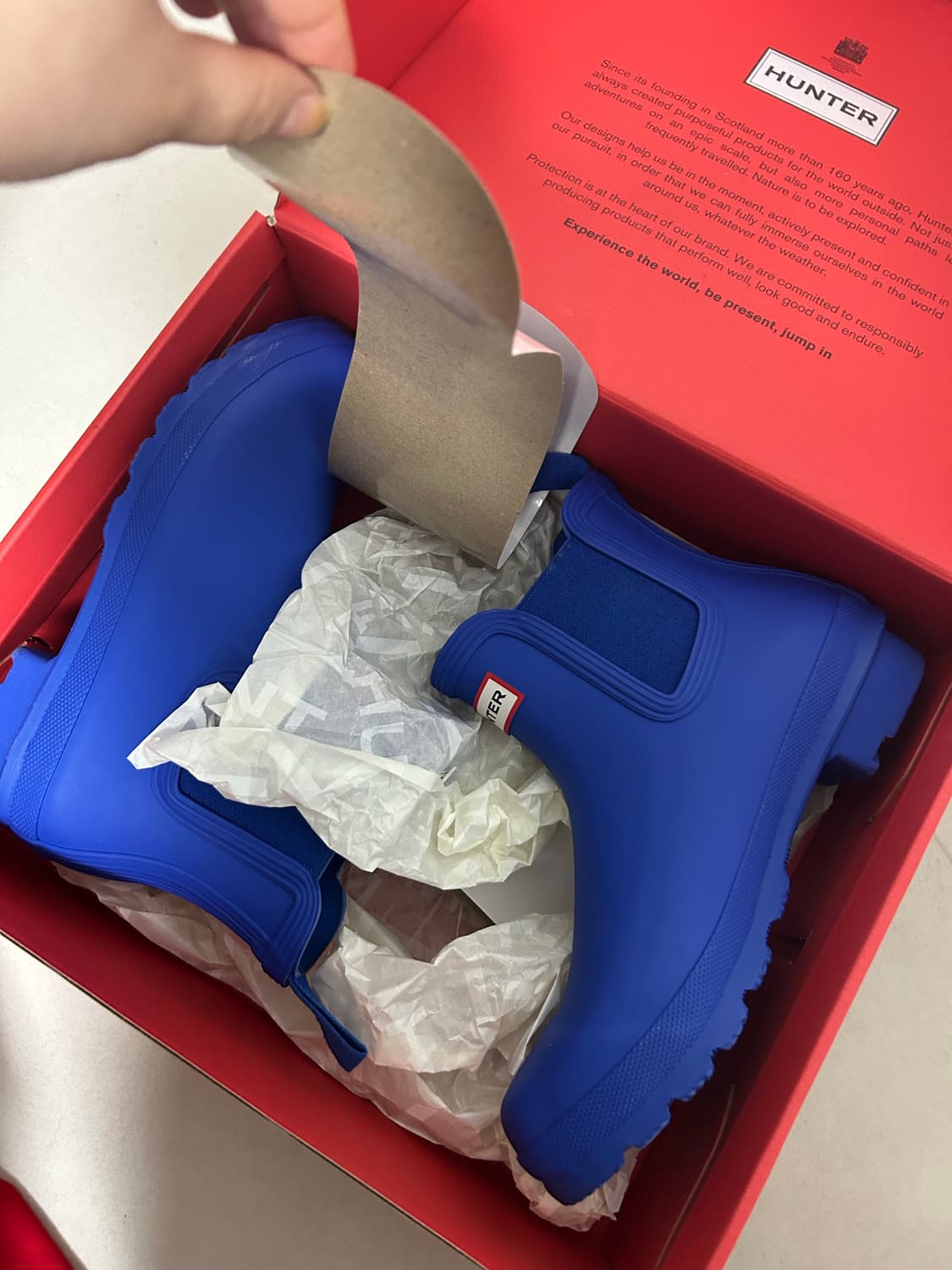 헌터 첼시 레인부츠 크루즈블루 240 상품이미지3